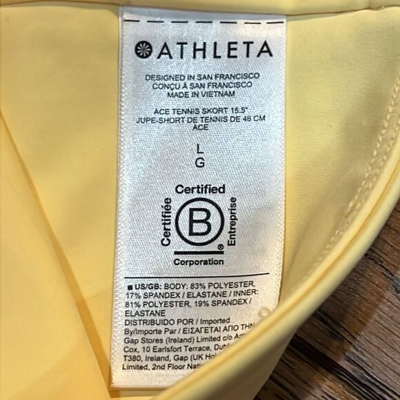 Athleta Ace Tennis 15.5" Skort Zip Pocket C46 - Picture 7 of 10